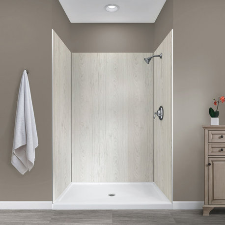 Miseno MSW784834 ReadySet 48" X 34" X 78" Five Panel Alcove - Weathered Oak