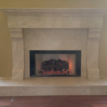 Monte Cruz Fireplace Mantel Walnut Light Honed