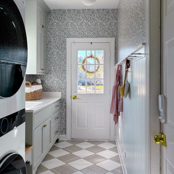 Serene and Green Laundry Room