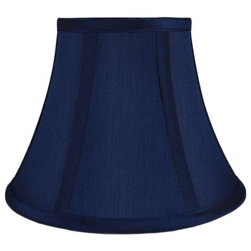 Faux Silk Bell Lamp Shade, 5x9x7", Navy Blue