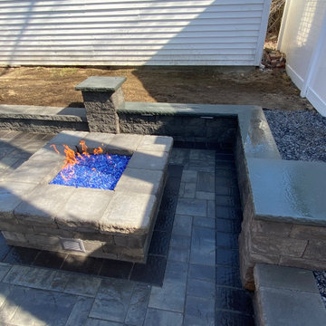 Port Washington Cambridge Paver Patio with Firepit - NY 11050