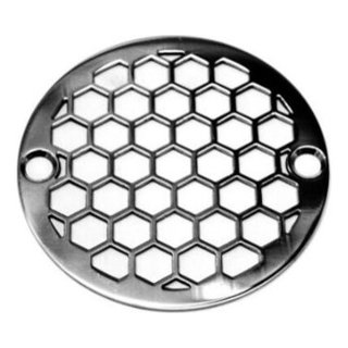 Shower Drain Cover, 3.25 Round, Geometric Squares No. 1 Design by