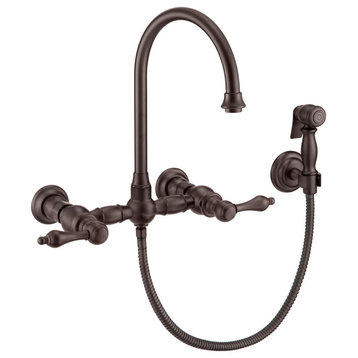 Whitehaus WHKWLV3-9301-NT-ORB Oil Rubbed Bronze Wall Mount Faucet