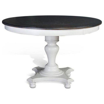 54" x 36" Round Counter Height White Dining Table