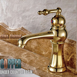 New Arrival Golden Printed Bathroom Sink Faucet TA2028G - Bathroom Sink Faucets