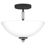 Quoizel Lighting - Quoizel Lighting CRD1713BN Conrad - 2 Light Semi-Flush Mount - The transitional style of the Conrad collection isConrad Two Light Sem Brushed Nickel Etche *UL Approved: YES Energy Star Qualified: n/a ADA Certified: n/a  *Number of Lights: Lamp: 2-*Wattage:100w Medium Base bulb(s) *Bulb Included:No *Bulb Type:Medium Base *Finish Type:Brushed Nickel