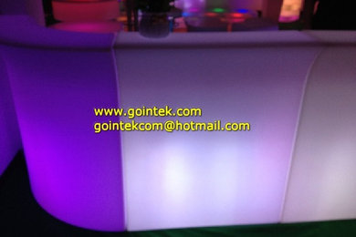Home Bar Illuminated Led Counter Design with RGB Color Change Light