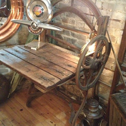Metropolis Living - Antique mangle converted into a desk - Furniture