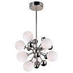 CWI LIGHTING - CWI LIGHTING 1125P16-8-613 8 Light Chandelier with Polished Nickel Finish - CWI LIGHTING 1125P16-8-613 8 Light Chandelier with Polished Nickel FinishThis breathtaking 8 Light Chandelier with Polished Nickel Finish is a beautiful piece from our Element collection. With its sophisticated beauty and stunning details, it is sure to add the perfect touch to your décor.Collection: ElementCollection: Polished NickelMaterial: Metal (Stainless Steel)Shade Color: WhiteShade Material: GlassHanging Method / Wire Length: Comes with 72" of rodsDimension(in): 16(H) x 16(Dia)Max Height(in): 88Bulb: (8)2W G9 LED DC12V Bi-Pin Base(Not Included)CRI: 80Voltage: 120Certification: ETLInstallation Location: DRYOne year warranty against manufacturers defect.