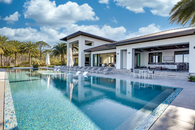 Inspiration for a contemporary pool remodel in Other