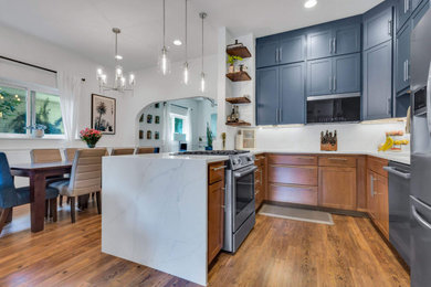 Example of a trendy kitchen design in Denver