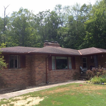 Before. Landmark Pro Max Def Burnt Sienna, Shingle Vent Hip Vent, Royal Brown 5