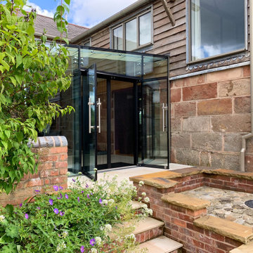 Pleated Door Screens Upgrade Contemporary Shropshire Home