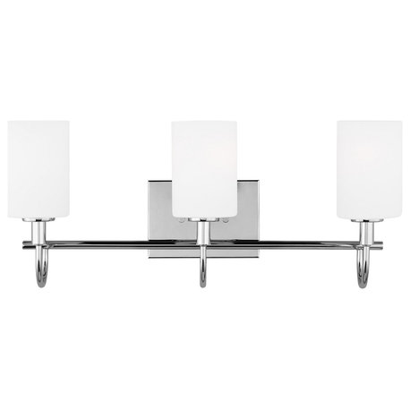 Oak Moore 3-Light Bathroom Vanity Light in Chrome
