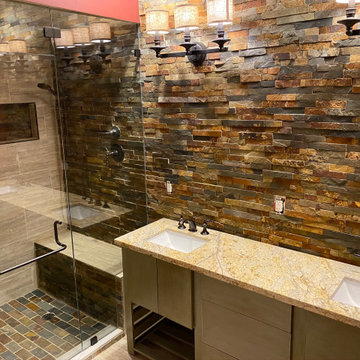 Slate Stone wall Bathroom