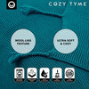 Cozy Tyme Deon Throw Wool-like, Teal Acrylic 50"x60"