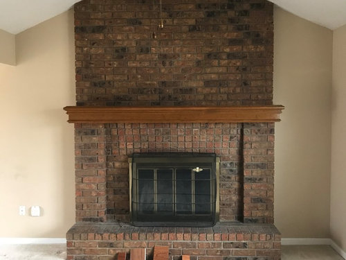 Flooring With Red Brick Fireplace - Living Room Paint Colors With Red Brick Fireplace