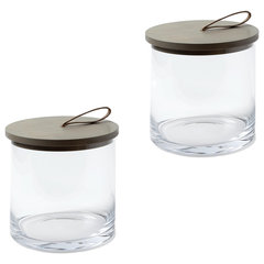 Glass Apothecary Jar H-10 D-5.75 Candy Buffet Canister, Pack of 4 and 8  pcs