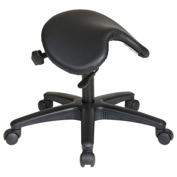 Pneumatic Drafting Chair. Backless stool With Saddle Seat.