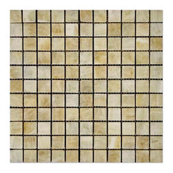Honey Onyx Mosaic Polished 1x1 - Home Decor