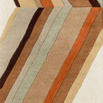 Momeni - Delmar Del-5 Brown Rug, 2'3"x8'0" Runner - Hand-tufted, super-fine, 100% wool rugs provide the perfect medium for The Novogratzes trademark large scale, witty words and phrases, abstract designs and clean lines. Created with bright bold colors, pastels and retro inspired colors.