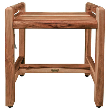 EcoDecors EarthyTeak Classic 18" Shower Bench With LiftAide Arms