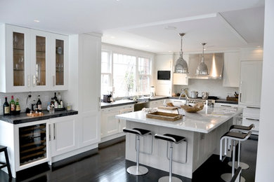 Example of a trendy kitchen design in Boston