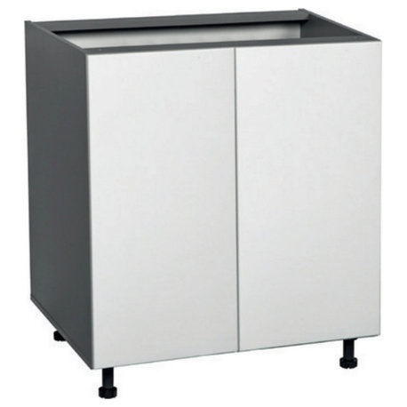 27 Base Cabinet High Double Door with White Gloss door