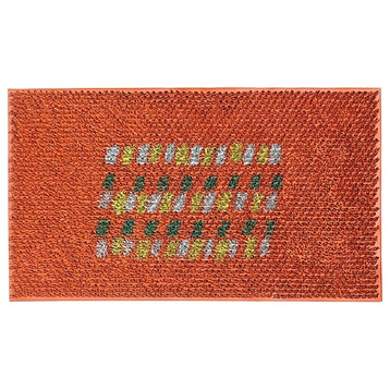 A1HC First Impression Grassdecor, Natural Rubber Doormat, 18"x30", Terracotta