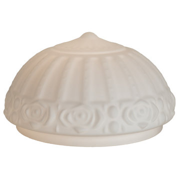 14 Wide White Puffy Rose Shade