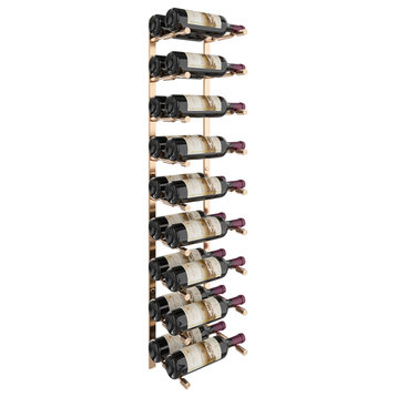 Vino Pins Flex 45 (wall mounted metal wine rack), Golden Bronze, 18 Bottles