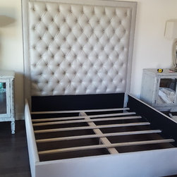 king size Diamond tufted headboard with bed frame - Headboards