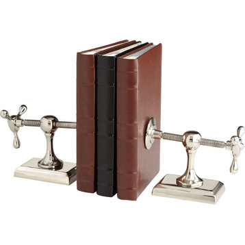 Hot & Cold Bookends, Nickel