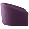 Riley Velvet Upholstered Rounded Chair, Purple