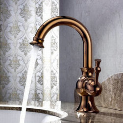 Centerset Antique Rose Gold Finish Kitchen Tap New Style T1811RG - Kitchen Faucets