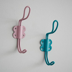 Pink and Turquoise Individual Hooks - Wall & Coat Hooks
