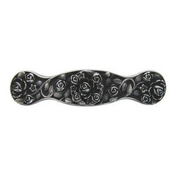 Inviting Home Inc. - Saratoga-Rose Pull, Antique-Style Pewter - Cabinet And Drawer Handle Pulls