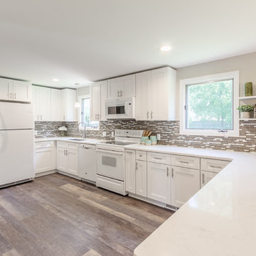 White Cabinets w/ Bar Height Peninsula