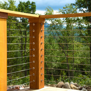 Wood Deck with DriveTite Cable Railing