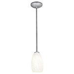 Access Lighting - Champagne LED Rod Pendant, Brushed Steel, White Stone - Access Lighting is a contemporary lighting brand in the home-furnishings marketplace.  Access brings modern designs paired with cutting-edge technology. We curate the latest designs and trends worldwide, making contemporary lighting accessible to those with a passion for modern lighting.