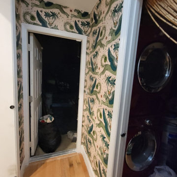 Hallway wallpaper installation in Altadena