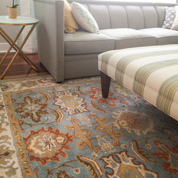Yellow and teal Living Room