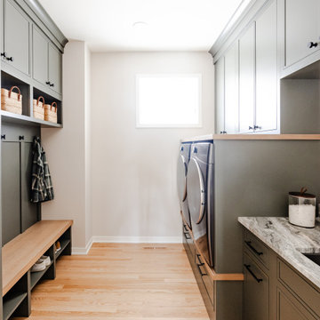 Thoughtfully Designed Mudroom/Laundry Room with Personality