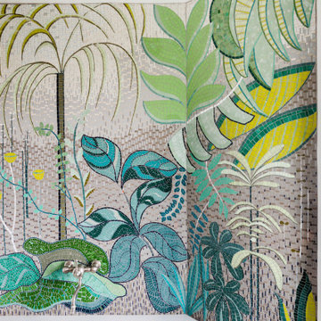 Mosaïque murale pour une salle d'eau