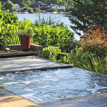 Swim spa on the lake