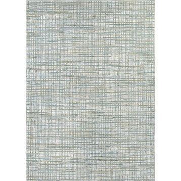 Couristan Cape Falmouth Ivory and Hunter Indoor/Outdoor Rug, 2'x3'7"
