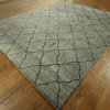New Trellis Design 8'x10' Gray Rabat Moroccan Hand Knotted Wool Area Rug H7122