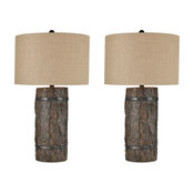 Stein World Transitional Seven Bridges Set Of 2 Table Lamp In Brown 77078/S2