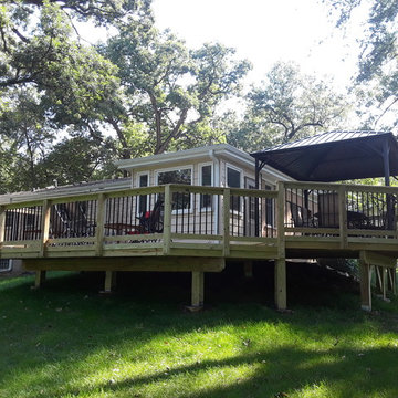 Multi Level Wood Deck Design in West Chicago, IL