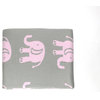 Elephant love, Reversible Baby Blanket by Pink Lemonade